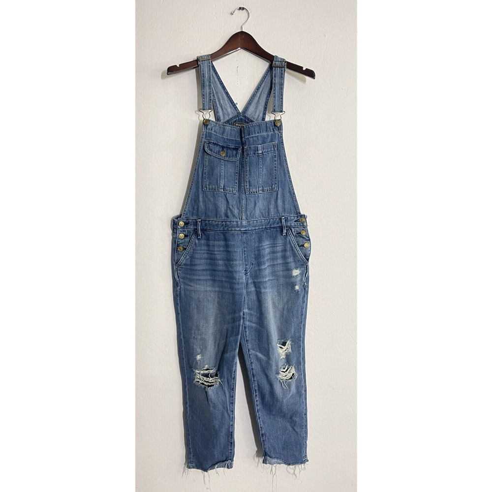 Abercrombie & Fitch M Vintage Y2K Overalls Denim Womens Distressed